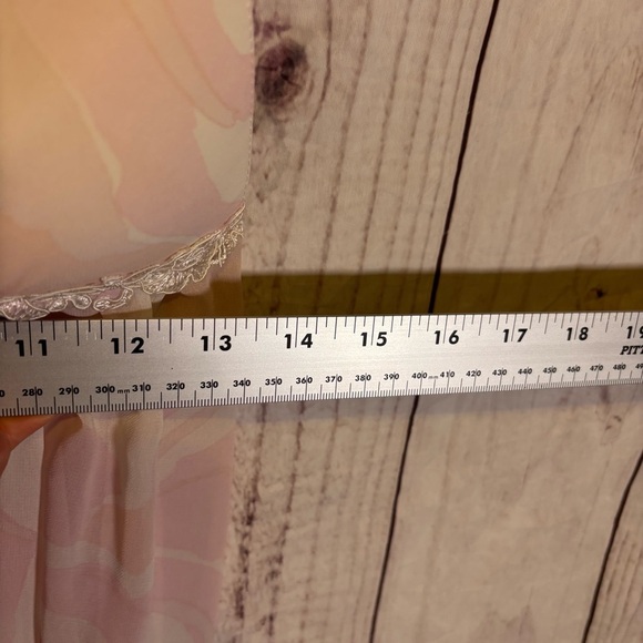 Vintage Elegant Babydoll Pink Lace Trim Nighty Nightgown Lingerie Medium - Picture 4 of 5